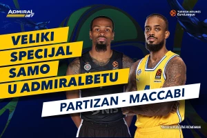 AdmiralBet specijal Partizan - Makabi, mogu li trojica Željkovih vojnika do 50+